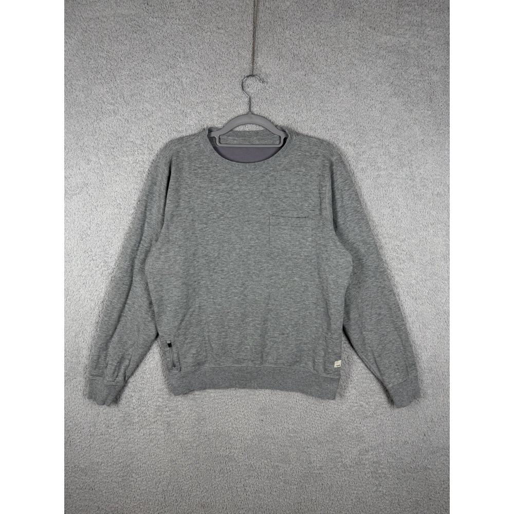 Vuori Sweater Men's Gray Jeffreys Pullover‎ Crew Neck Sweatshirt Athleisure Sz M